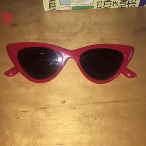 Red Cat eye sunglasses